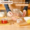 ComSaf 4oz Small Airtight Glass Jars Set of 6 with