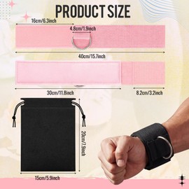 Sadnyy 4 Pack Ankle Straps for Cable Machine Ankle Resistance Bands with D Ring Fitness Wrist Cuffs Neoprene Padded for Women Men Gym Pulley Strap Glute Workouts Leg Extensions(Black, Pink)