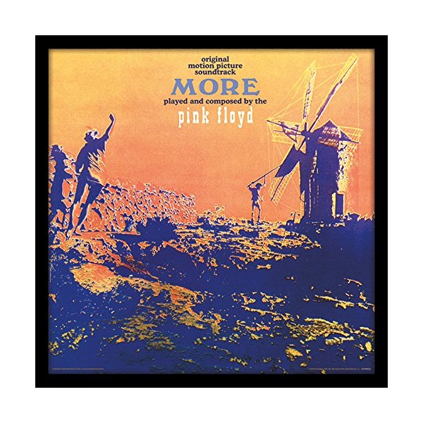 Pink Floyd More- Soundtrack 12" Album Cover Framed Print, MDF, Multi-Colour, 32 x 32 x 1.5 cm