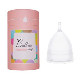 BellreeCup 月経カップ 初心者向け 生理カップ 一般医療機器 医療シリコン100％ 生理用品 衛生用品 生理用タンポン ボール型 (S, クリア)