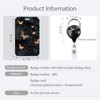 Golden Butterfly Badge Holder Retractable Clip for ID Card &