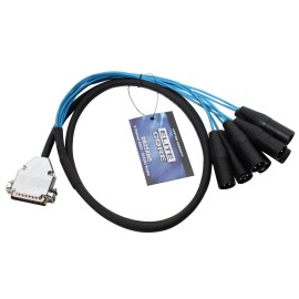 Elite Core 25-pin D-Sub DB25 to 8 XLR Male 5' Audio Cable Breakout Snake 5ft
