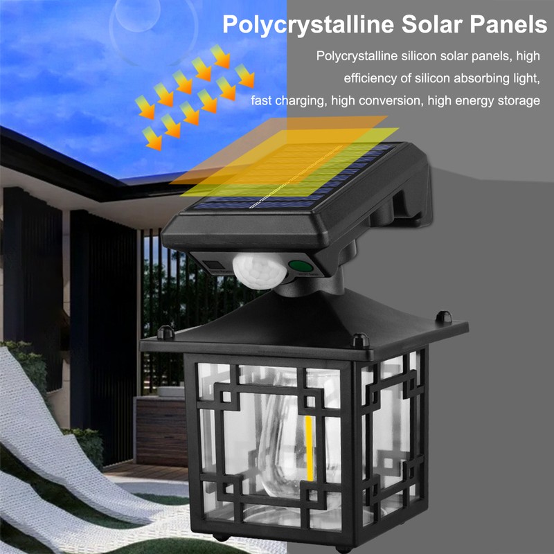 Outdoor Solar Wall Light IP65 Waterproof Street Light Body Sensor