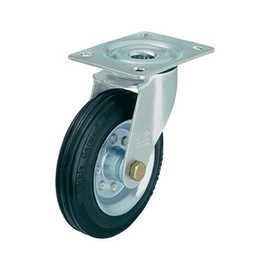 BLICKLE STAHLBL.LENKROLLE GUMMI 100MM ANSCHRAUBP