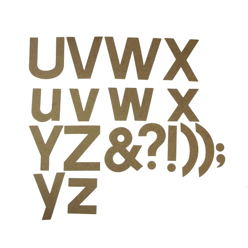 4" Block Font uppercase or lowercase chipboard alphabet [Choose case,