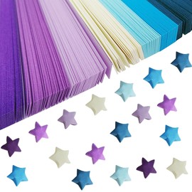 1080 Sheets Origami Stars Paper Strips, Purple Solid Color Gradient Color Origami Paper Stars, Color Star Paper Strip, DIY Paper Origami Stars, Origami Star Paper Strips, Star Origami Paper