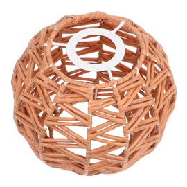 DOITOOL Imitation Rattan Lamp Shade Vintage Woven Pendant Cover for Ceiling Floor Lamps Unique Retro Design Easy Installation Plastic Material for Dining Spaces