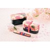 Tatsumiya 30479 Cloth Paste Lunch Box, Long Square 2-Tier Bento