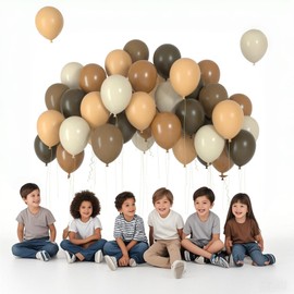 Balloons Brown Beige Apricot Pack of 60 12 Inch Brown Beige Latex Balloons Apricot Sand White Latex Balloons Coffee Party Balloons Party Balloons for Birthday Wedding Gender Anniversary Decoration