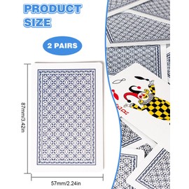 KGDUYC Playing Cards, 2 Decks Poker Cards, Standard Playing Cards, Card Game, Playing Cards, Professional Poker, Waterproof, Suitable for Family Poker Games, Party Poker Games
