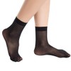 MANZI Women's 12 Pairs Black Ankle High Socks Nylon 20