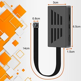 VHLTTYV Mini videocámaras 1080P Mini grabadora de vídeo portátil para niñera con cámaras de Seguridad de detección de Movimiento para el hogar, la Ofi