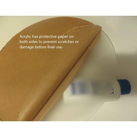 DistinctAndUnique ONE Laser Cut Frosted Acrylic Blank Round Disc: Smooth Edge Transparent Plexiglass Circle 1/4 inch (6 mm) Thick (14 inch Diameter)