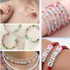 Ludthaw 100PCS Letter Beads Acrylic Square Alphabet Beads for Jewelry