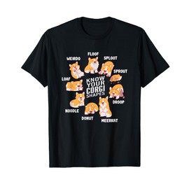 Funny Know Your Corgi Shapes Cute Welsh Dog Lover T-Shirt