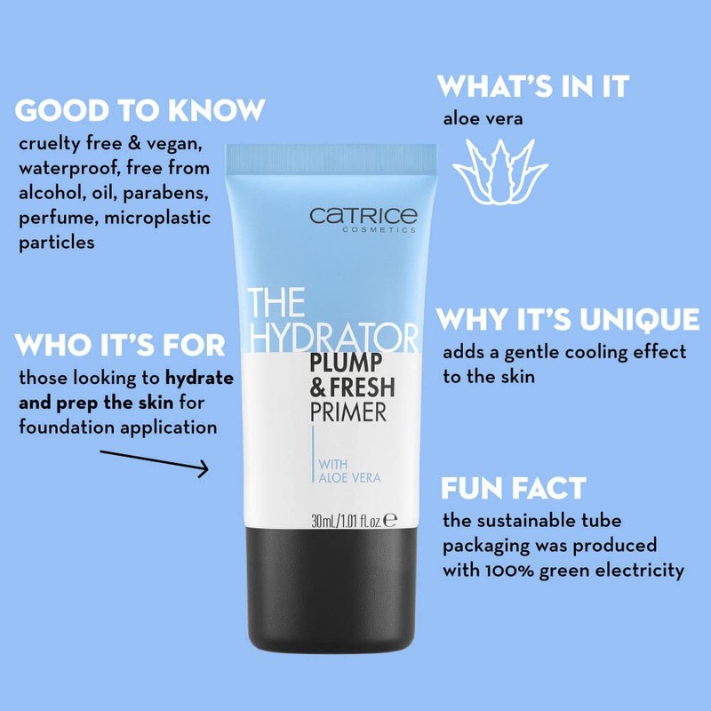 Catrice The Hydrator Plump & Fresh Primer, White, for Combination