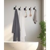 Optish Black Coat Hooks Wall Mount, Wall Hooks for Hanging,