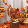 winemana Thanksgiving Turkey Decorations Indoor, Resin Turkey Figurines Table Decor
