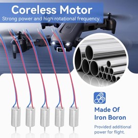 Coreless Motor, 5pcs 6x14mm High Speed 53200RPM Micro Coreless Motor DC3V Micro Brush Motor Suitable for Toy Tattoo Machine, Airplane Model, Remote Control Toy