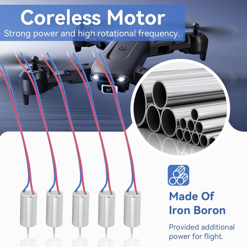 Coreless Motor, 5pcs 6x14mm High Speed 53200RPM Micro Coreless Motor