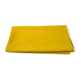 LinenMe 65 x 130 cm Linen Lara Huckaback Bath Towel, Yellow/Citrine