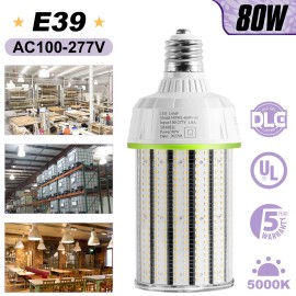 KUKUPPO 2Pack 80W LED Corn Light COB Bulb E39 Mogul Base Commercial Parking Lot Lighting