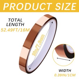 DASSNANE 6 Rolls 10mm x16m(52FT) Heat Tape,Heat Resistant Adhesive,Heat Transfer Tape,High Temperature Tape for Heat Sublimation Press Vinyl No Residue