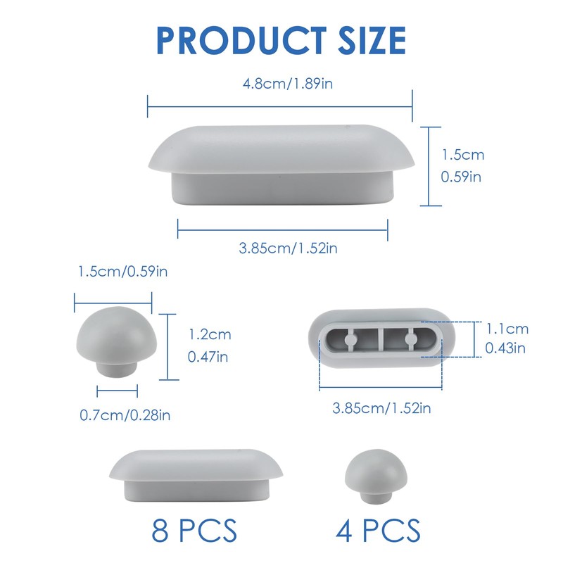 Lotbun Toilet Seat Damper Plastic, Toilet Lid Stopper, Toilet Seat