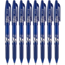 PILOT FriXion Ball Erasable & Refillable Gel Ink Stick Pens, Fine Point, Blue Ink, 8-Pack