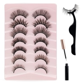 Künstliche 3D-Wimpern aus Kunstfaser, wiederverwendbar und natürlich, einfach anzuwenden, perfekt für das tägliche Make-up und besondere Anlässe