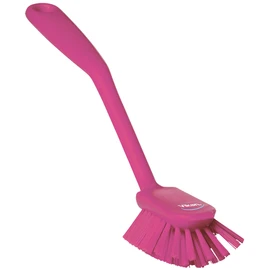 Vikan Dish Brush, Polypropylene/Polyester/SS, Pink, One Size