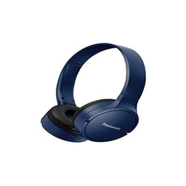 Panasonic RB-HF420BPUA, audifonos Bluetooth Tipo Diadema (on-Ear), Color Azul, Funcion Manos Libres/microfono, 50 Horas de reproduccion Continua, Driver 30mm, ultralivianos