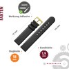 Smooth Leather Watch Strap 18 mm Black with Spring Bars