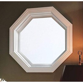 Autotech Park Precut Octagon Window Film, White Color, Self Static Adhesive Cling, 19 inch Width