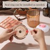 Oval Dusting Powders Container with Reusable & Washable Velour Puff