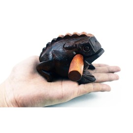 Frog guiro inches wood block musical instrument Percussion Musical Instrument Perfect size Natural Wood Güiro Frog. (3.75 inches-9.5 cm.)