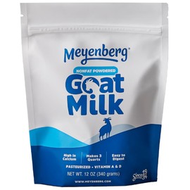 Meyenberg Nonfat Powdered Goat Milk, 12oz pouch, Kosher, Gluten Free, Vitamins A & D, 1pk