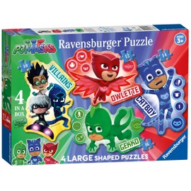 Ravensburger PJ Masks 4 Large Shaped Jigsaw Puzzles (10, 12, 14, 16 Piece) for Kids Age 3 Years Up