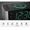 Alarm Clock Radio with 10W Wireless Charging, Snooze,Bluetooth, Dual Alarm,