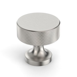 Coinkoly 10 Pack 1-1/5"(30mm) Cabinet Knobs Brushed Nickel Drawer Dresser Knurled Knobs Kitchen Silver Cabinet Knobs Cabinet Hardware for Cupboard Bathroom Door CK0072