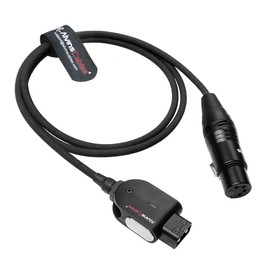 Alvin's Cables Alvins Smart D-Tap to XLR 4 Pin Female Braided Power Cable for Sony VeniceF55|SXS, for Blackmagic URSA Mini Pro, Tvlogic Monitor, Ultra Flexible, 1M|39.4inches, Black