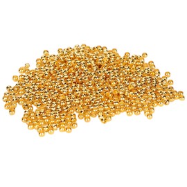 Pack of 500 Crimp Beads, Round Spacer Beads, Durable, DIY Stopper Beads, Jewellery Making, Stopper Beads, Exquisite Craftsmanship for Necklaces, Bracelets, DIY (Imitation Gold)