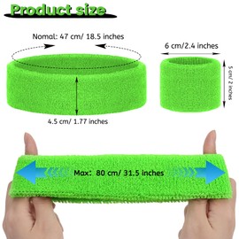 Samoyee 18 Pcs Sweatbands for Kids Sports Colorful Elastic Headband Wrist Bands Sets Moisture Wicking Sweat Band for Team Activity, Basketball, Football, Running, Gym & Exercise (Red)