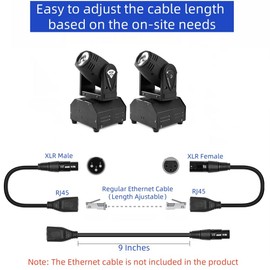 U ANNPER XLR Male to RJ45 Adapter Cable, XLR Female to RJ45 Adapter Cable, 2 Pack