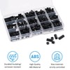 Forbabe Pack of 110 Round Spacers M5 M6, Black ABS