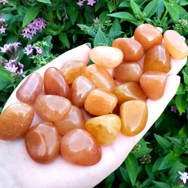 Sublime Gifts Tangerine Quartz Tumbled & Hand Polished Natural Crystal Healing Gemstone from Brazil 1pc