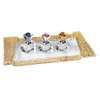Badash EV50G Handcrafted Rimini Gold Color Glass Serving Tray