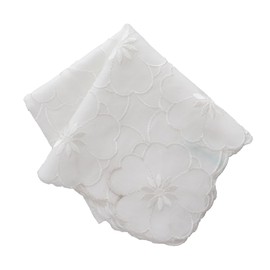 Tokka 000282-0001-02 Embroidered Handkerchief, Margaret (White) 100% Cotton, Women's Ceremonial Occasions, white