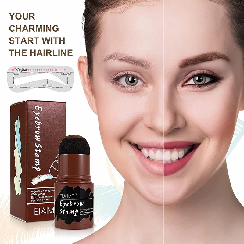 Waterproof Eyebrow Stamp, Reusable Makeup Brow Stamp, Brow Powder Stencils,