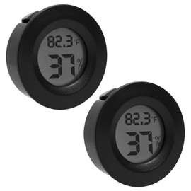 2 Pack Mini LCD Digital Hygrometer Thermometer Compact Humidity Thermometer Sensor with °C/°F Switch Indoor Humidity Temperature Monitor for Greenhouses, Reptiles, Rooms, Vivarium